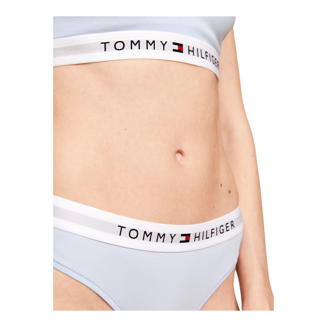 TOMMY HILFIGER STRINGI MAJTKI DAMSKIE THONG (EXT SIZES) NIEBIESKIE UW0UW04146 C1O