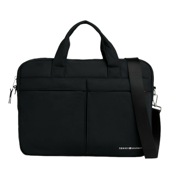 TOMMY HILFIGER TORBA NA LAPTOPA TH SIGNATURE COMPUTER BAG CZARNA