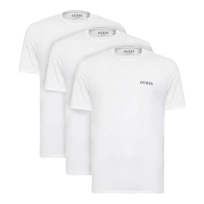 GUESS KOSZULKA MĘSKA T-SHIRT 3P TEE 3PACK BIAŁA U4YG52KCAM1 G011