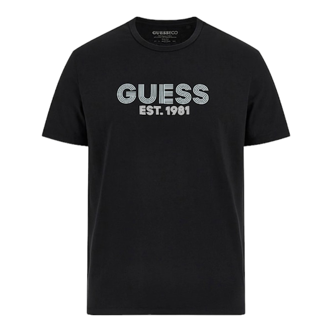 GUESS KOSZULKA MĘSKA T-SHIRT SS CN CLASSIC DESIGN CZARNA M4YI30J1314 JBLK