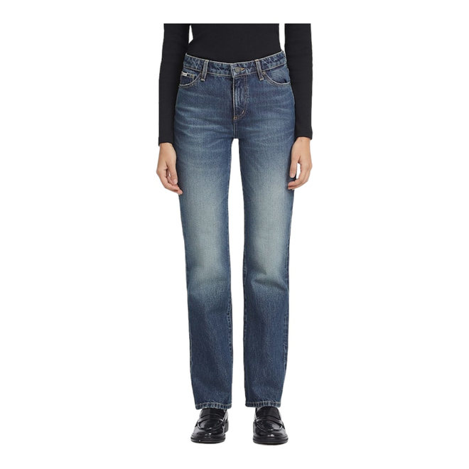 GUESS DAMSKIE SPODNIE JEANSOWE GJ G08 MID RISE STRAIGHT NIEBIESKIE W4YA98D5FC1 GJEW