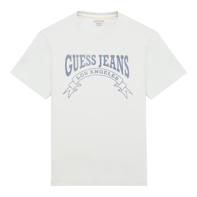 GUESS KOSZULKA MĘSKA T-SHIRT GJ SS CN REG BANNER BIAŁA M4YI49K8FQ4 G011