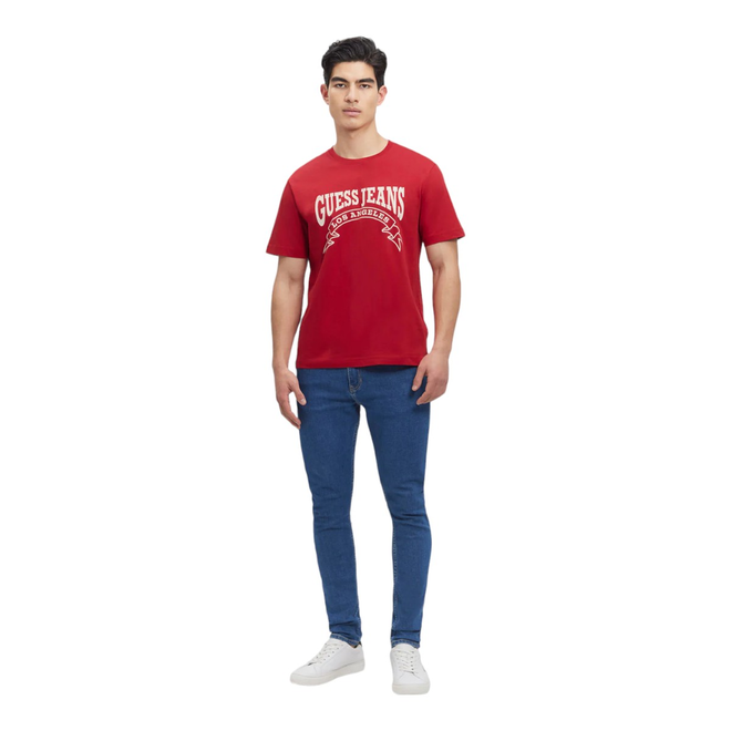 GUESS KOSZULKA MĘSKA T-SHIRT GJ SS CN REG BANNER CZERWONA M4YI49K8FQ4 G585