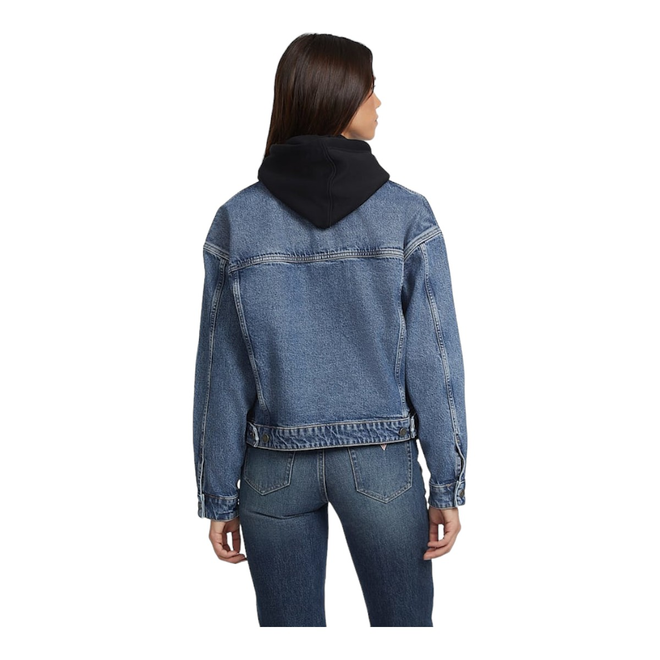 GUESS KURTKA JEANSOWA DAMSKA GJ OVERSIZE TRUCKER NIEBIESKA W4YN56D5CC3 M3DW