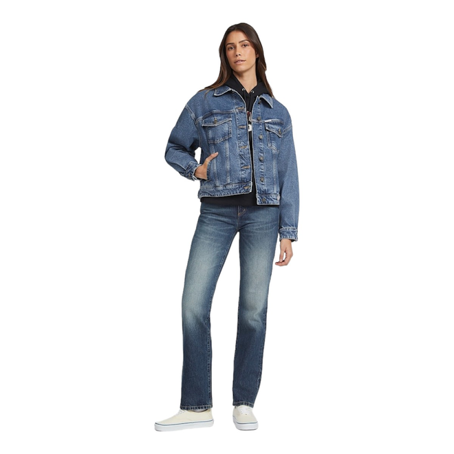 GUESS KURTKA JEANSOWA DAMSKA GJ OVERSIZE TRUCKER NIEBIESKA W4YN56D5CC3 M3DW