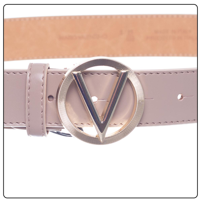 VALENTINO PASEK DAMSKI HAMPTON PLAQUE BUCKLE BELT BEŻOWY VCS7VQ03NAP 261