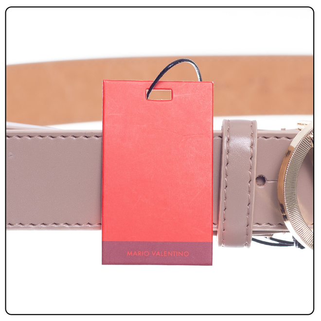 VALENTINO PASEK DAMSKI HAMPTON PLAQUE BUCKLE BELT BEŻOWY VCS7VQ03NAP 261