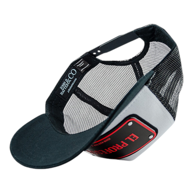 JOHN HATTER CZAPKA Z DASZKIEM BASEBALL CAP BIAŁA/CZARNA EL PROFESOR