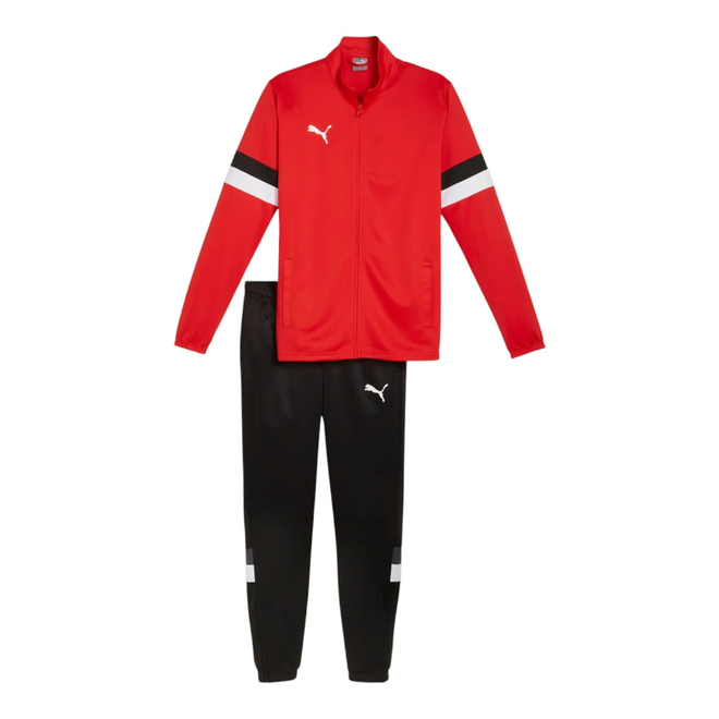 PUMA DRES MĘSKI KOMPLETNY TEAMRISE TRACKSUIT CZERWONY/CZARNY 658653 01