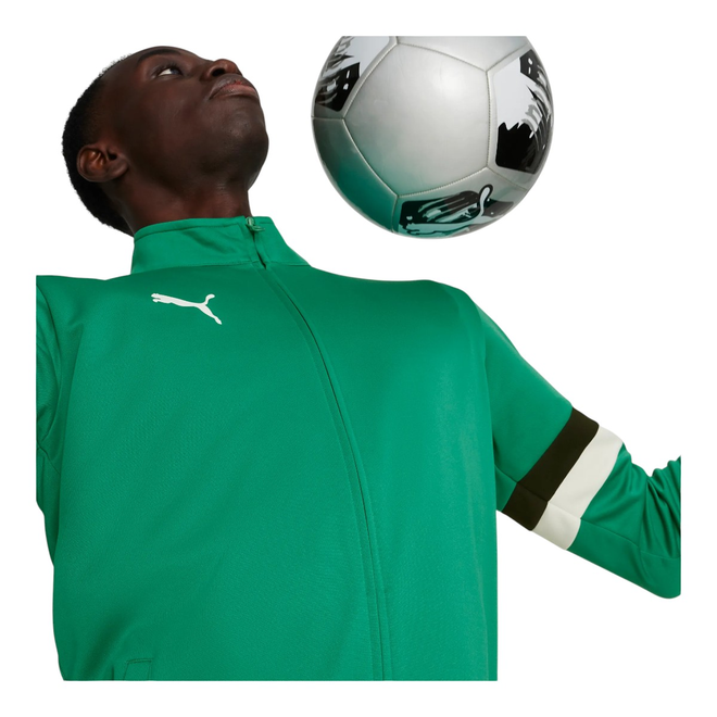 PUMA DRES MĘSKI KOMPLETNY TEAMRISE TRACKSUIT ZIELONY/CZARNY 658653 05