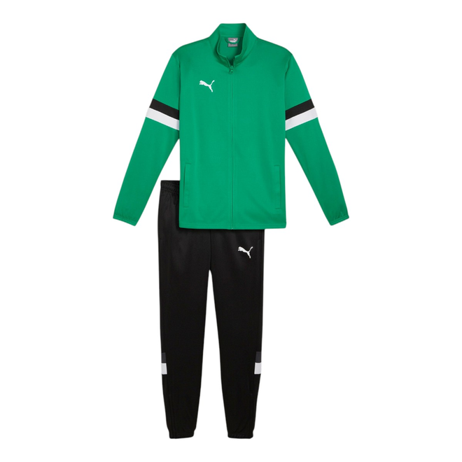 PUMA DRES MĘSKI KOMPLETNY TEAMRISE TRACKSUIT ZIELONY/CZARNY 658653 05