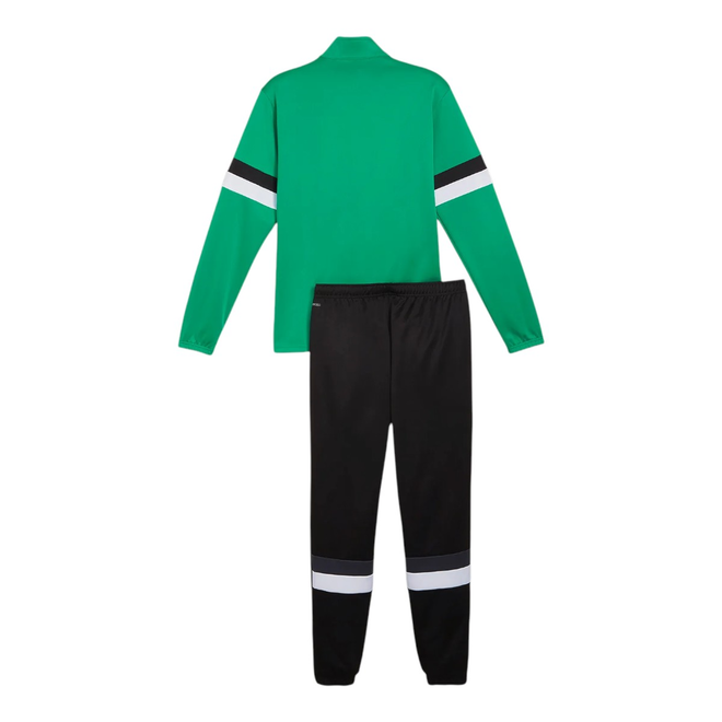 PUMA DRES MĘSKI KOMPLETNY TEAMRISE TRACKSUIT ZIELONY/CZARNY 658653 05