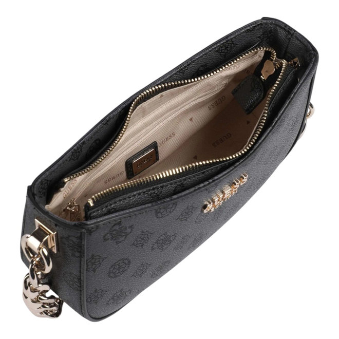 GUESS TOREBKA DAMSKA EVELUNE TOP ZIP SHOULDER BAG SZARA HWPG9353180 CHG