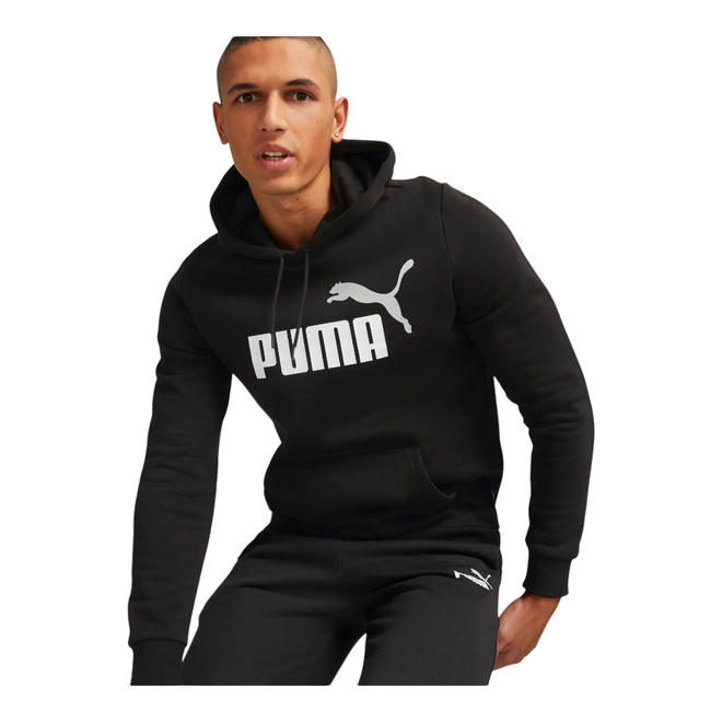 PUMA BLUZA MĘSKA Z KAPTUREM ESS+ 2 COL BIG LOGO HOODIE CZARNA 586764 61