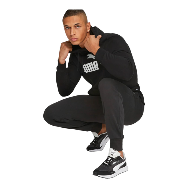 PUMA BLUZA MĘSKA Z KAPTUREM ESS+ 2 COL BIG LOGO HOODIE CZARNA 586764 61