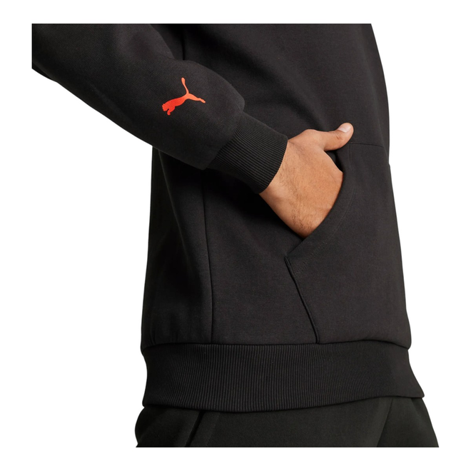 PUMA BLUZA MĘSKA Z KAPTUREM F1 ESS LOGO HOODIE FL CZARNA 627224 01