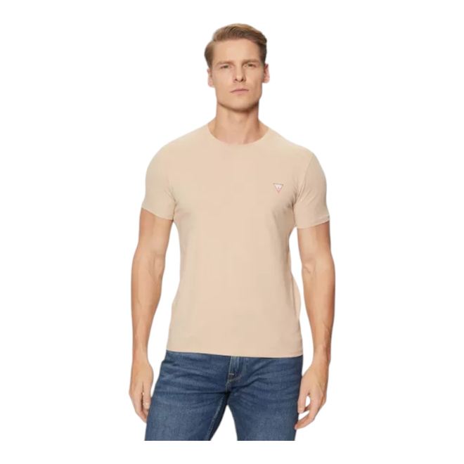 GUESS KOSZULKA MĘSKA T-SHIRT CN SS CORE TEE STR BRĄZOWA M2YI24J1314 G1DR