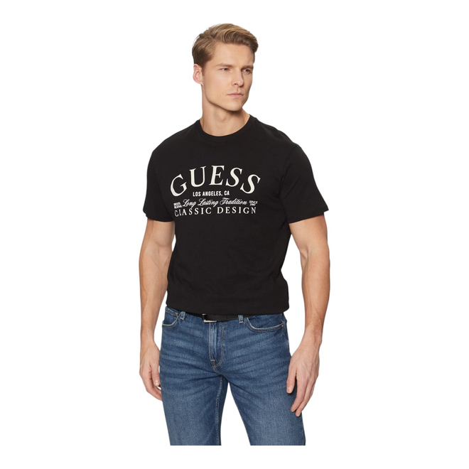 GUESS KOSZULKA MĘSKA T-SHIRT SS CLASSIC BSC INTL CLASSIC DESIGN CZARNA M5RI43K9RM1 JBLK
