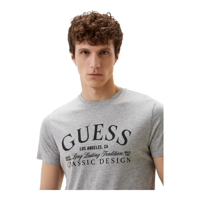 GUESS KOSZULKA MĘSKA T-SHIRT SS CLASSIC BSC INTL CLASSIC DESIGN SZARA M5RI43K9RM1 H9C9