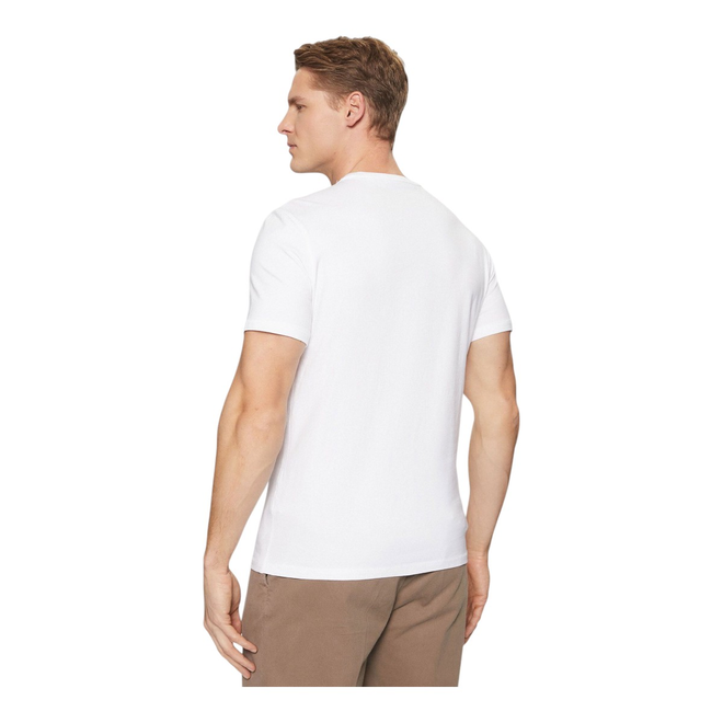 GUESS KOSZULKA MĘSKA T-SHIRT SS CN GUESS TRIANGLE BIAŁY M5RI14J1314 G011