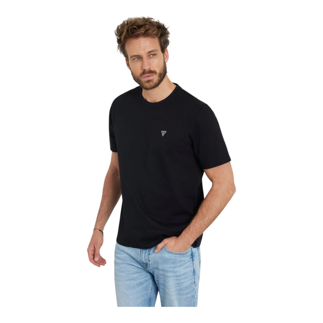 GUESS KOSZULKA MĘSKA T-SHIRT SS CN PATCH TEE CZARNA M4YI0AKCCM1 JBLK