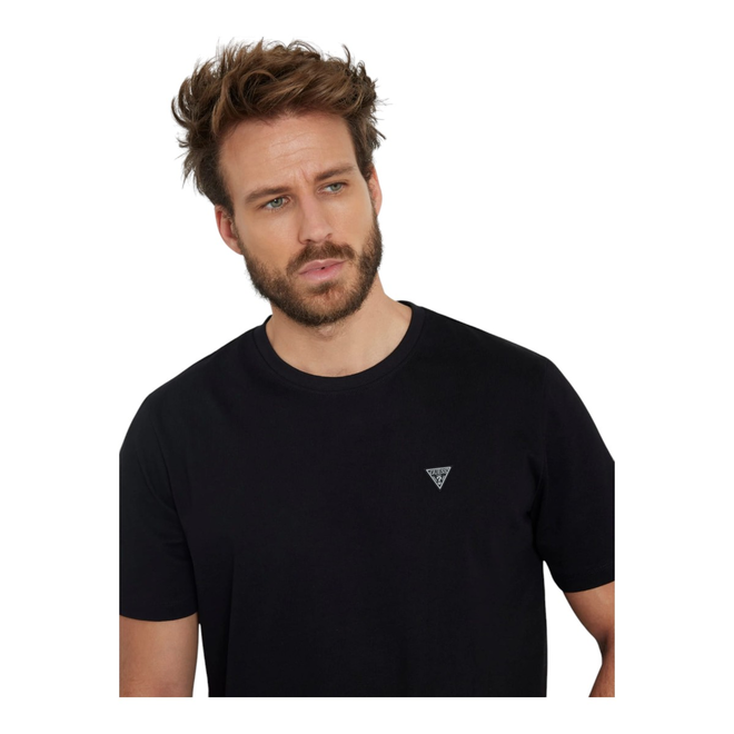 GUESS KOSZULKA MĘSKA T-SHIRT SS CN PATCH TEE CZARNA M4YI0AKCCM1 JBLK