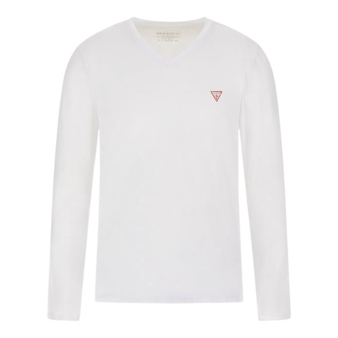 GUESS KOSZULKA MĘSKA Z DŁUGIM RĘKAWEM VN LS CORE TEE BIAŁA M2YI08J1314 G011
