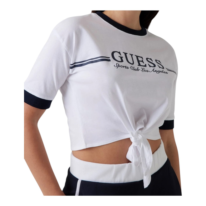 GUESS KOSZULKA DAMSKA KNOT T-SHIRT BIAŁA V5GI05I3Z14 G011