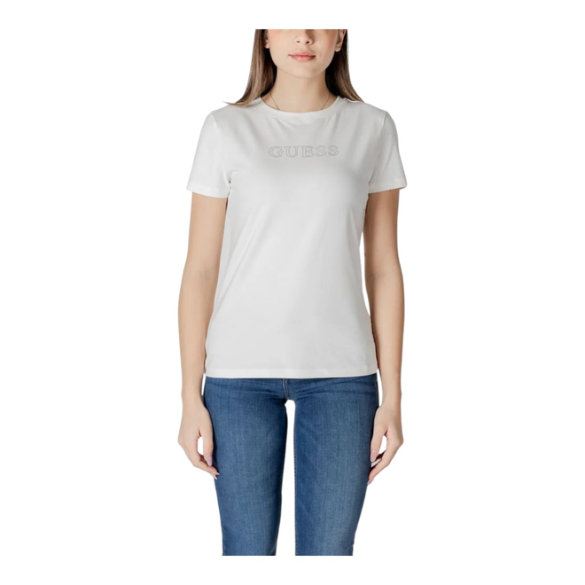 GUESS KOSZULKA DAMSKA T-SHIRT BRIANA SS T-SHIRT ECRU V3BI11J1314 G018