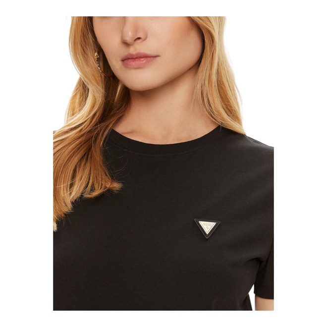 GUESS KOSZULKA DAMSKA T-SHIRT COLETTE T-SHIRT CZARNA V4YI09J1314 JBLK