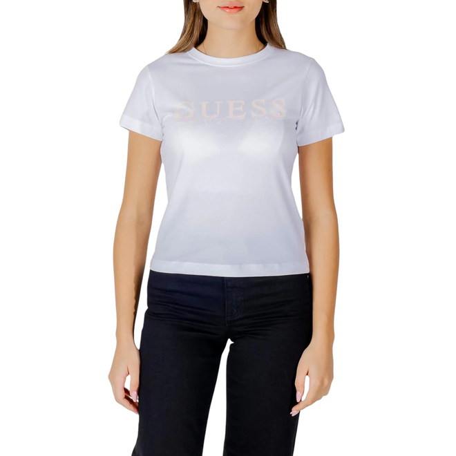 GUESS KOSZULKA DAMSKA T-SHIRT KAMELIE CN T-SHIRT BIAŁA V5GI15J1314 G011