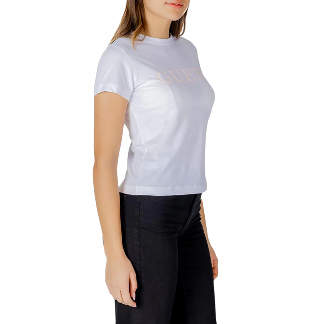 GUESS KOSZULKA DAMSKA T-SHIRT KAMELIE CN T-SHIRT BIAŁA V5GI15J1314 G011