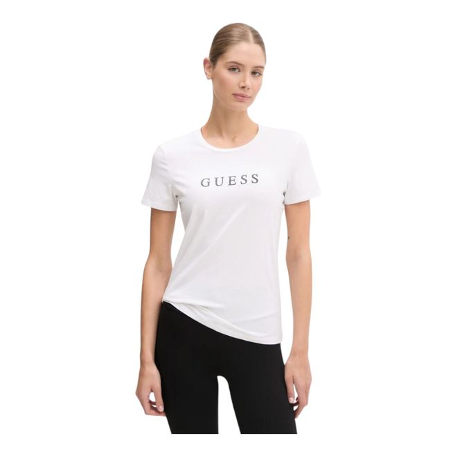 GUESS KOSZULKA DAMSKA T-SHIRT NEW CARRIE SS T-SHIR BIAŁA O5RI01KBBU1 G011