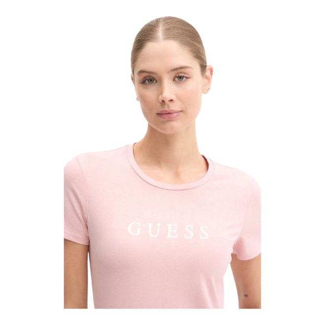 GUESS KOSZULKA DAMSKA T-SHIRT NEW CARRIE SS T-SHIRT RÓŻOWA O5RI01KBBU1 G4L7