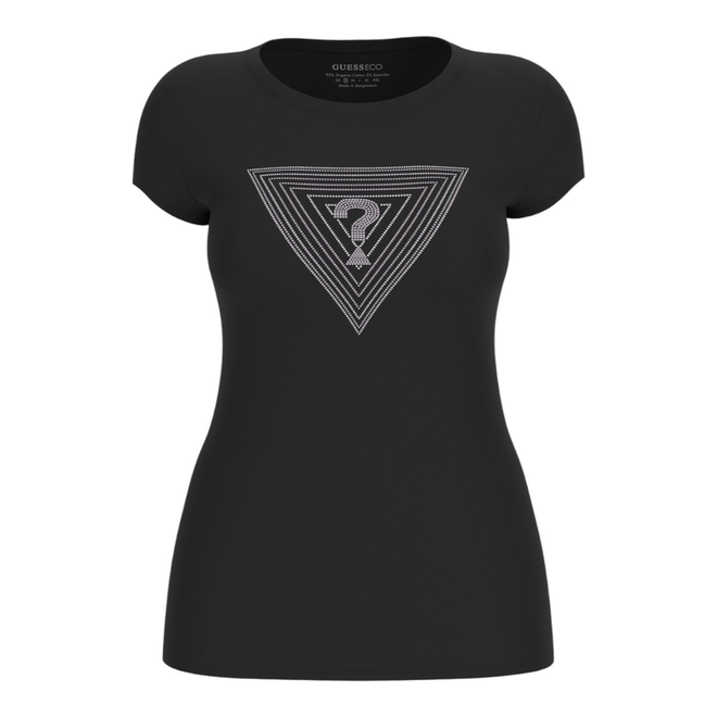 GUESS KOSZULKA DAMSKA T-SHIRT SS TRIANGLE OMBRE R3 CZARNA W5GI43KA0Q1 JBLK