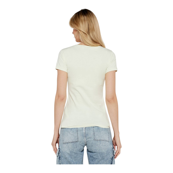 GUESS KOSZULKA DAMSKA T-SHIRT SS VN MINI TRIANGLE JASNA LIMONKA W2YI45J1314 A83M