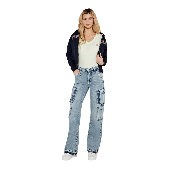 GUESS KOSZULKA DAMSKA T-SHIRT SS VN MINI TRIANGLE JASNA LIMONKA W2YI45J1314 A83M