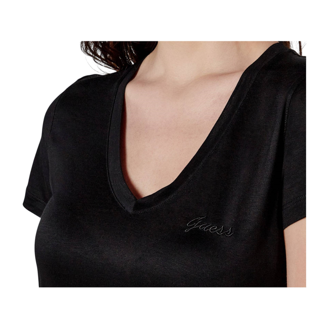 GUESS KOSZULKA DAMSKA T-SHIRT VN SS LIGHT BASIC TEE W5GP31KCSX2 JBLK