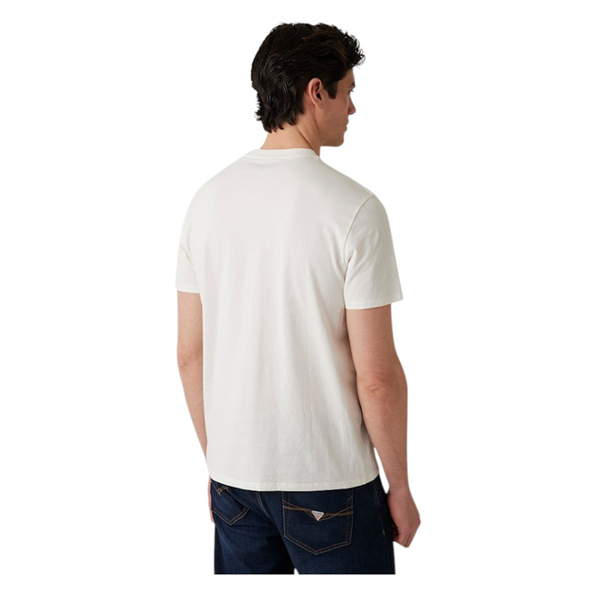 GUESS KOSZULKA MĘSKA T-SHIRT SS BSC MOVIE GUESS ECRU M5GI33KBW41 G018
