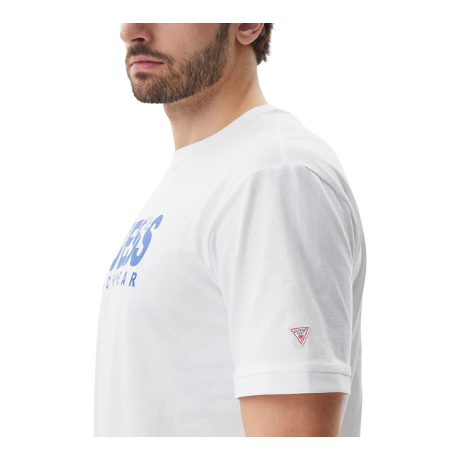 GUESS KOSZULKA MĘSKA T-SHIRT SS CN GUESS LOGO TEE BIAŁA F5GI11I3Z14 G011