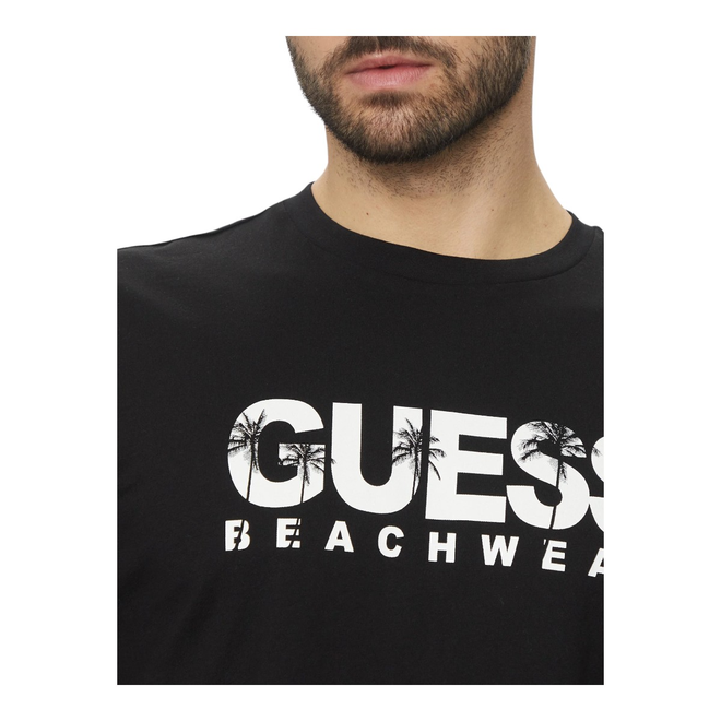 GUESS KOSZULKA MĘSKA T-SHIRT SS CN GUESS LOGO TEE CZARNA F5GI11I3Z14 JBLK