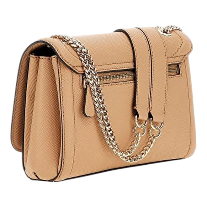 GUESS TOREBKA DAMSKA NOELLE CONVERTIBLE XBODY FLAP BRĄZOWA HWZG7879210 BEI