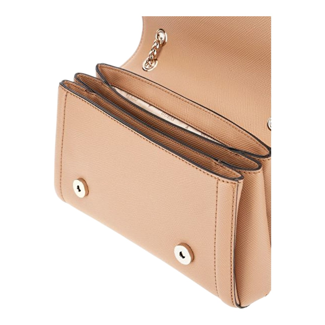 GUESS TOREBKA DAMSKA NOELLE CONVERTIBLE XBODY FLAP BRĄZOWA HWZG7879210 BEI