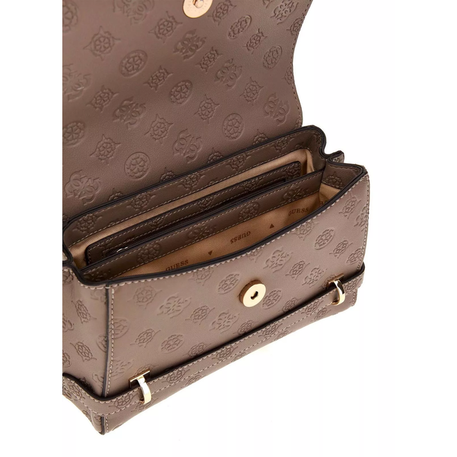 GUESS TOREBKA DAMSKA ZARELA TOP HANDLE FLAP BEŻOWA HWPD9630200 DKO