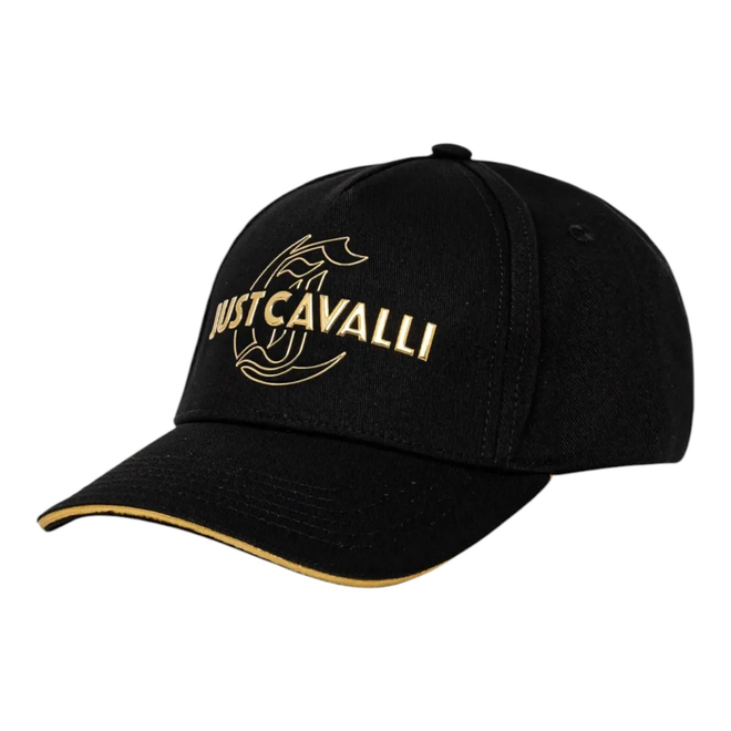 JUST CAVALLI CZAPKA Z DASZKIEM JC BASEBALL CAP GOTHIC INSTITUTIONAL CZARNA 78RAZK50 ZG318 PL9