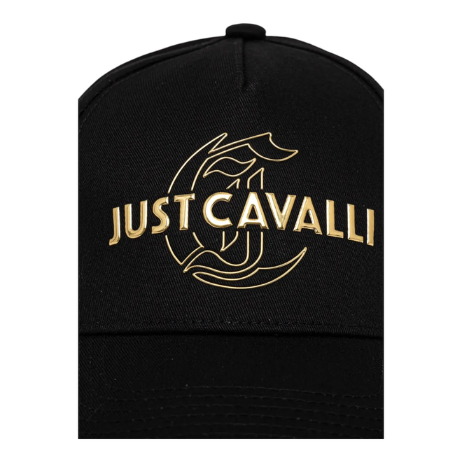 JUST CAVALLI CZAPKA Z DASZKIEM JC BASEBALL CAP GOTHIC INSTITUTIONAL CZARNA 78RAZK50 ZG318 PL9