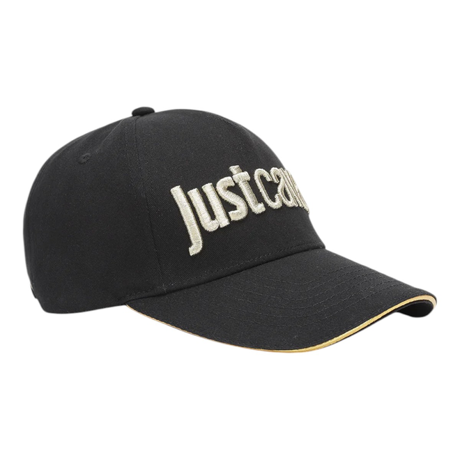 JUST CAVALLI CZAPKA Z DASZKIEM JC BASEBALL CAP LOGO EMBROIDERY 3D UP CZARNA 78RAZK30 ZG192 PL9