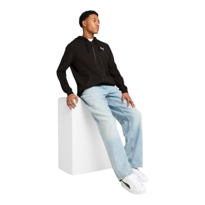 PUMA MĘSKA BLUZA ESS FULL ZIP HOODIE CZARNA 682592 01