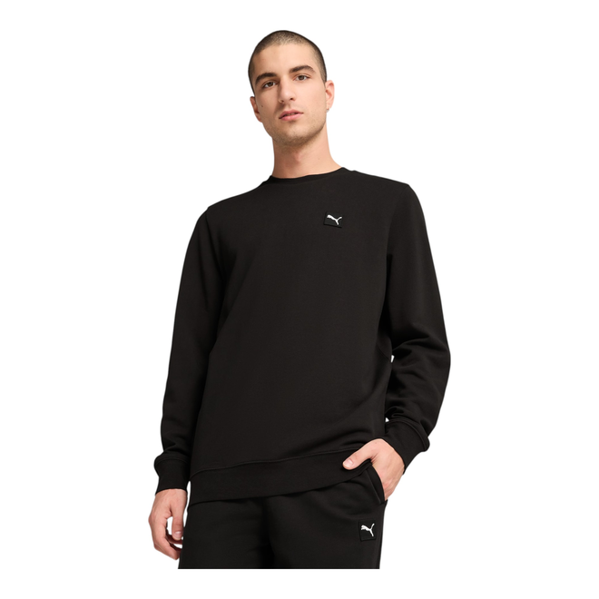 PUMA BLUZA MĘSKA DRESOWA ESS ELEVATED CREW CZARNA 684727 01