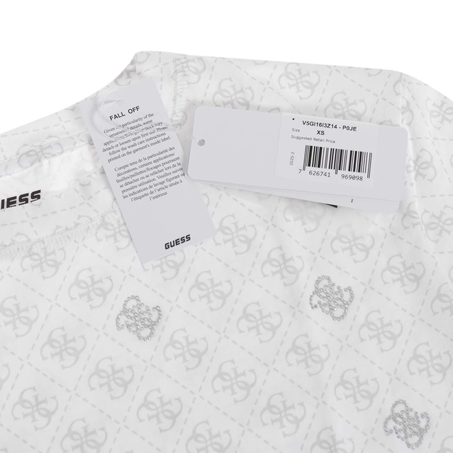 GUESS KOSZULKA DAMSKA T-SHIRT CHRYSANTA CN T-SHIRT BIAŁA V5GI16I3Z14 P0JE